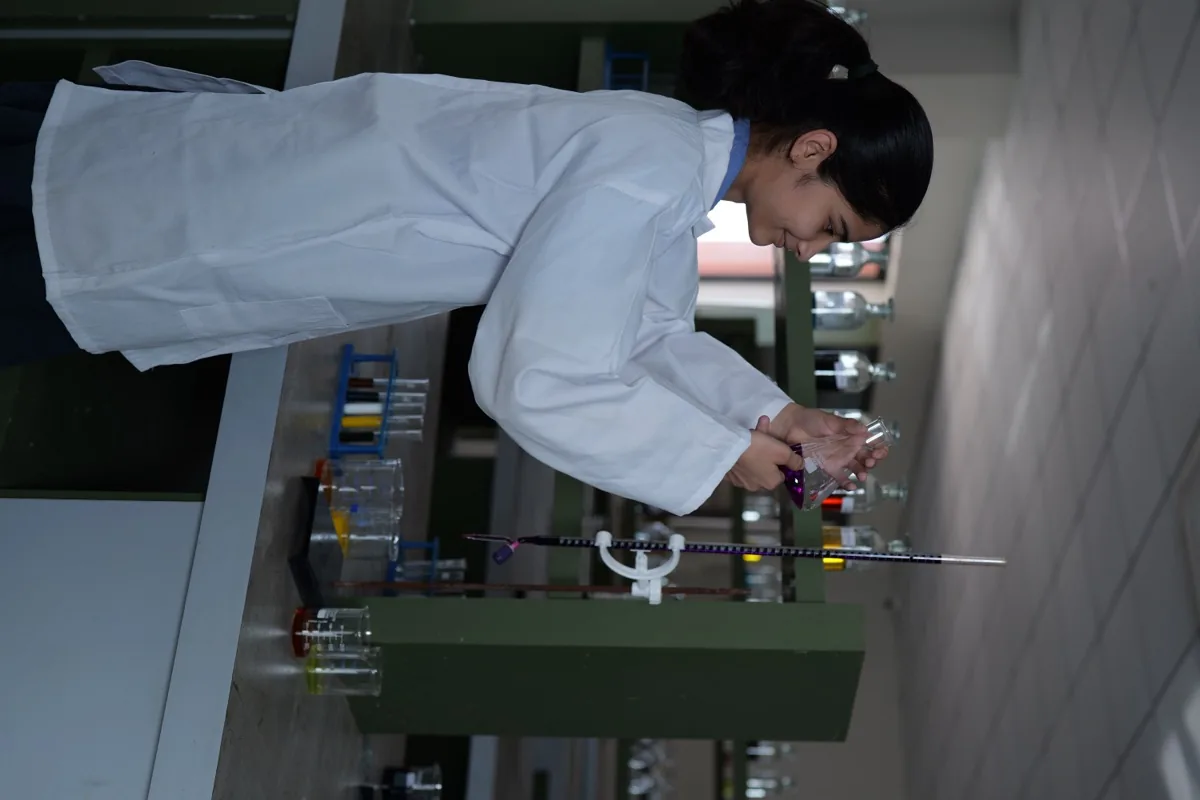 Practical session in the science laboratory