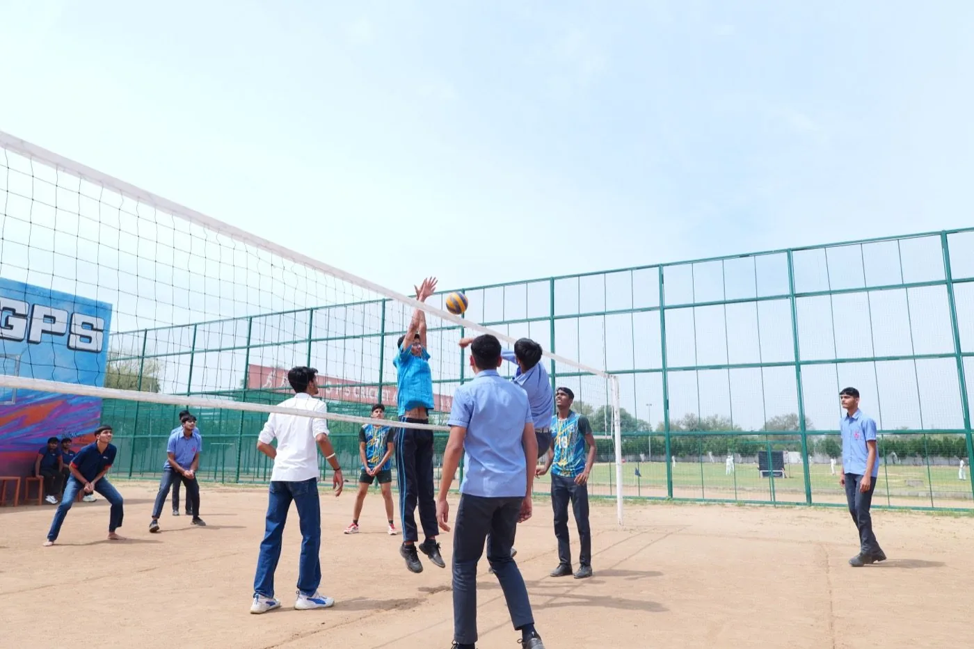 Inter-House Volleyball Tournament on Outdoor Court